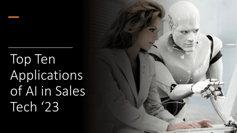 Top 10 New Applications of AI in Sales tech ’23